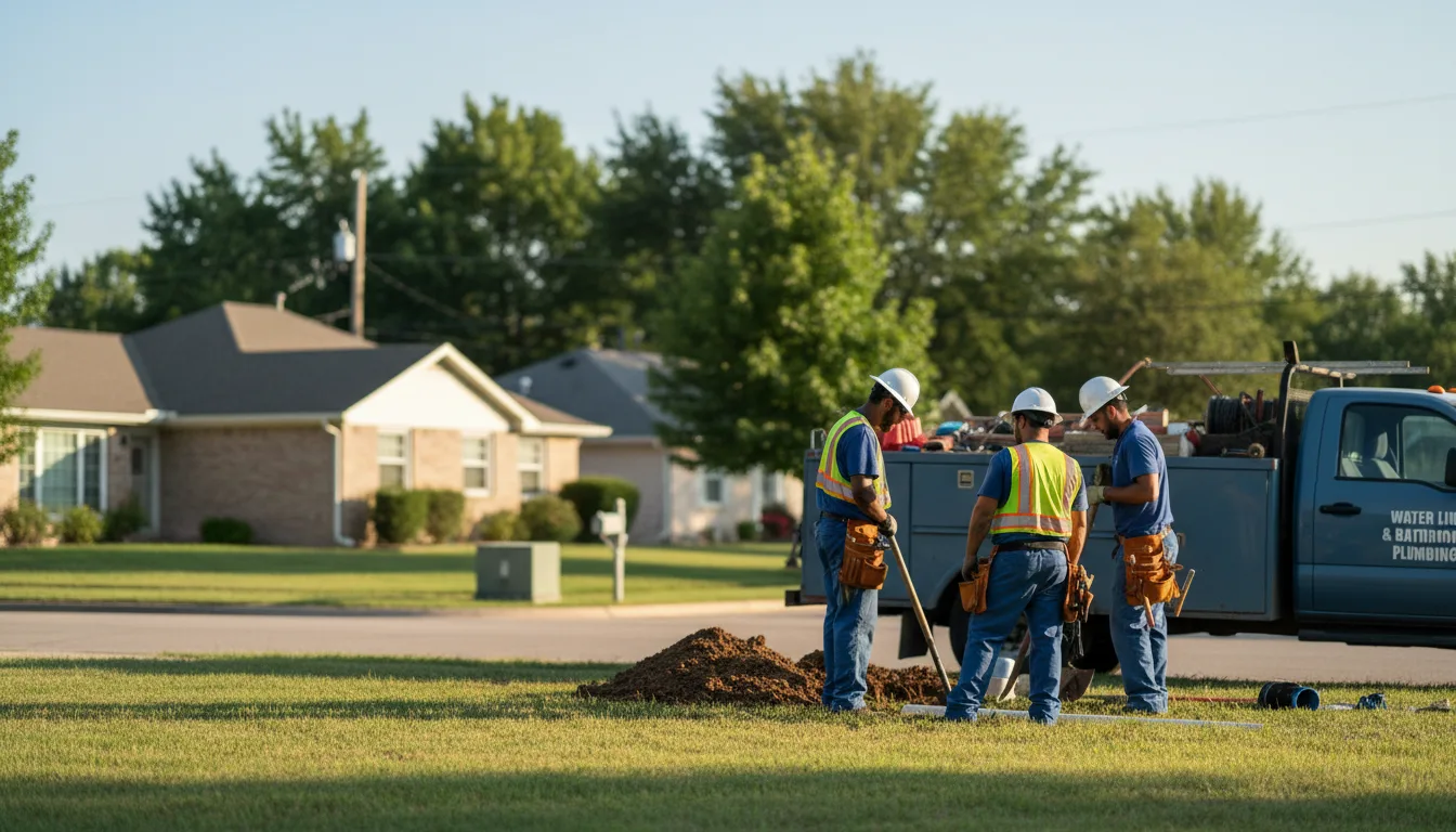 Residential water line and bathroom plumbing service in London, WV